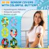 36 Pack Adhesive Patch Compatible with Dexcom G6 Breathable Colorful CGM Patches Waterproof Tropical Hawaii Pre Cut Adhesive Tape for Continuous Glucose Monitor Protection view 2