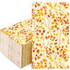 100Pcs Fall Leaves Guest Napkins Watercolor Branches Leaves Paper Napkins Autumn Orange Decorative Bathroom Napkin Disposable Hand Towel Napkin for Thanksgiving Harvest Home Party Supplies view 1