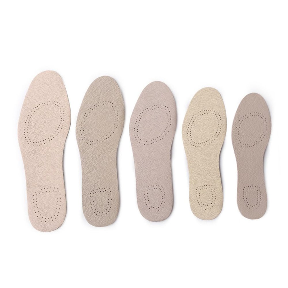 NOLITOY 1pair Breathable Cowhide Leather Insoles Comfortable Sports Shoe Pads for Dry Feet -Absorbing Inserts for Men and Women