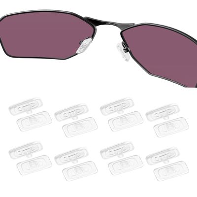 8 Pairs Replacement Nose Pads for Oakley Tincup OX3184 OX5099/Tincup Carbon OX5094/Conductor 6 OO4106/Conductor 8 OO4107/Savitar OO6047/Wingfold OX5100 OX5101, Clear Silicone Nose Pieces