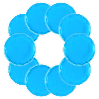 GGSTDDUP Reusable Ice Packs for Injuries, 10 Pack Round Ice Packs for Face, Gel Ice Pads Small Hot Cold Compress Ice Bag for Eyes After Surgery, Face, Wisdom Teeth, Breast Surgery, Blue