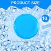 GGSTDDUP Reusable Ice Packs for Injuries, 10 Pack Round Ice Packs for Face, Gel Ice Pads Small Hot Cold Compress Ice Bag for Eyes After Surgery, Face, Wisdom Teeth, Breast Surgery, Blue view 2