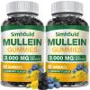 Simhould 2 Pack Sugar Free 3000MG Mullein Gummies - Lung Cleanse, Mullein Leaf Extract Supplement for Respiratory, Organic Mullein Drops with Quercetin & Bromelain for Lung, Digestive Health & Immune view 1