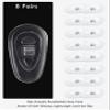 8 Pairs Replacement Nose Pads for Oakley Tincup OX3184 OX5099/Tincup Carbon OX5094/Conductor 6 OO4106/Conductor 8 OO4107/Savitar OO6047/Wingfold OX5100 OX5101, Clear Silicone Nose Pieces view 4