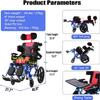 Stroke Hemiplegia Disabled Wheelchair - Fully Lying Folding Aluminum Alloy with Seat Belt, Dining Table - Child Adults Elderly (Color : Red, Size : 14.2) view 3