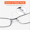 20 Pairs Replacement Nose Pads for Oakley Tincup OX3184 OX5099/Tincup Carbon OX5094/Conductor 6 OO4106/Conductor 8 OO4107/Savitar OO6047/Wingfold OX5100 OX5101, Clear Silicone Nose Pieces view 2