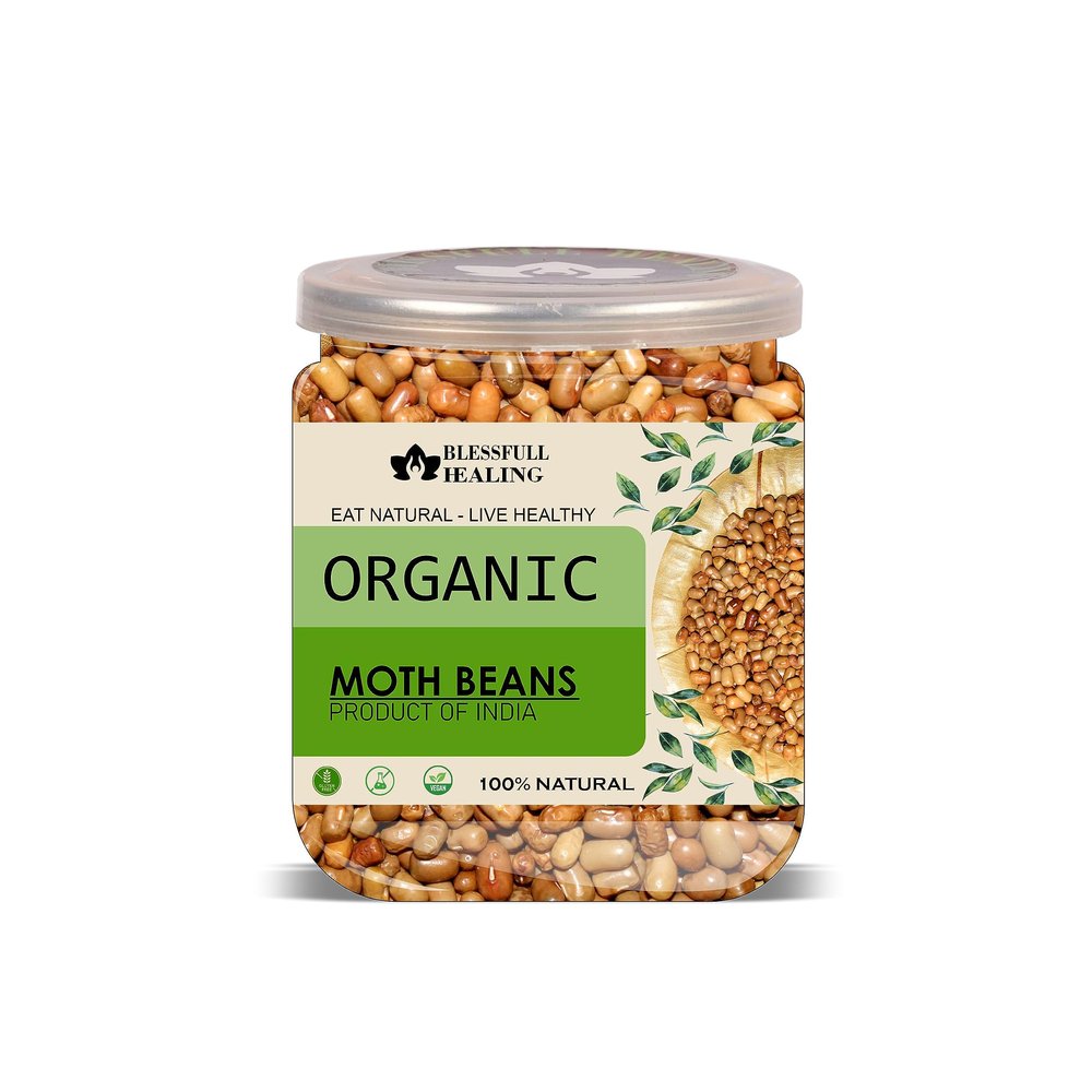 Blessfull Healing Organice MOTH BEANS 1 lb (453 Gram)