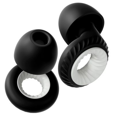 Concert Ear Plugs, Yawsoy Reusable Ear Plugs for Concerts, Raves, Focus and Sleep, High Fidelity Noise Cancelling Ear Plugs, 20dB Noise Reduction & Hearing Protection, 6 Pair Eartips in S/M/L (Black)