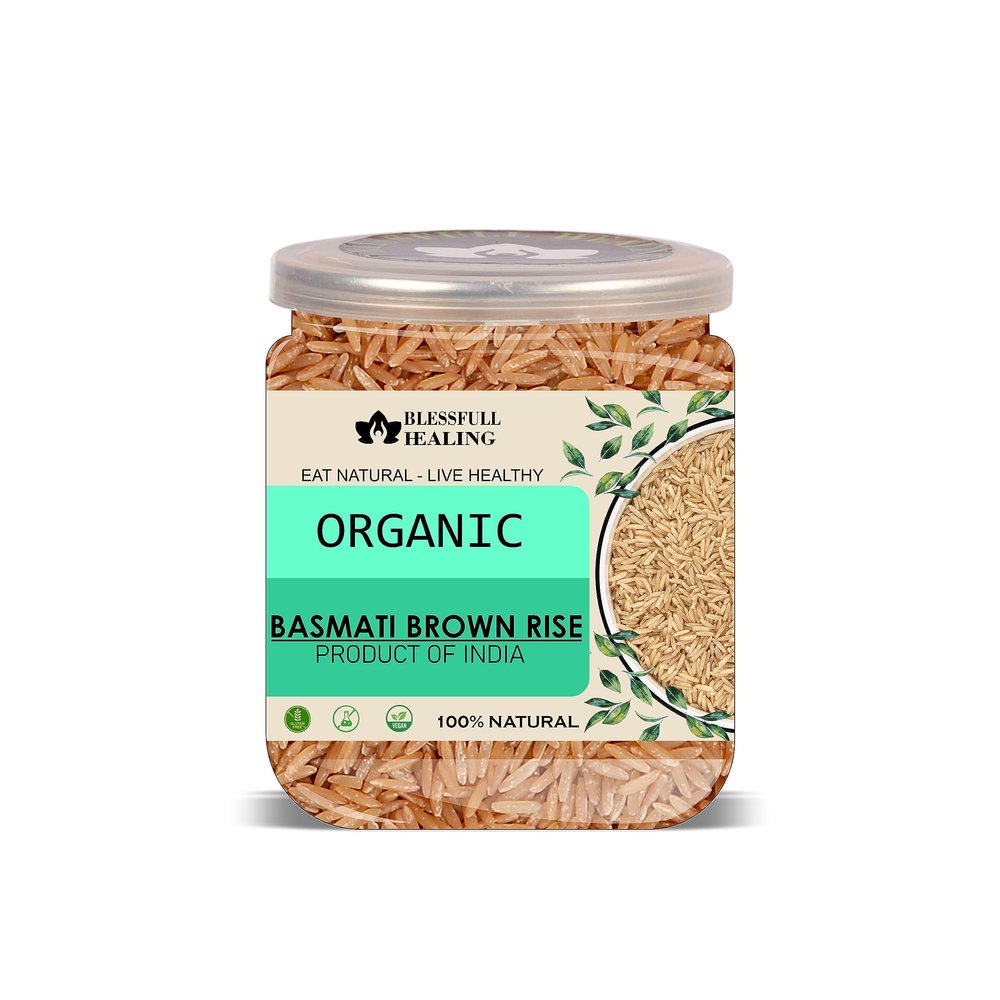 Blessfull Healing Organice BASMATI BROWN RICE 2 lb (907 Gram)