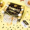 Black Gold Birthday Gift Bag Happy Birthday Wrapping Paper Bag with Greeting Card and Gold Tissue Paper for Men Women Anniversary Party Favors Kids Adults Christmas Goodie Gift Wrap Bag Supplies view 3