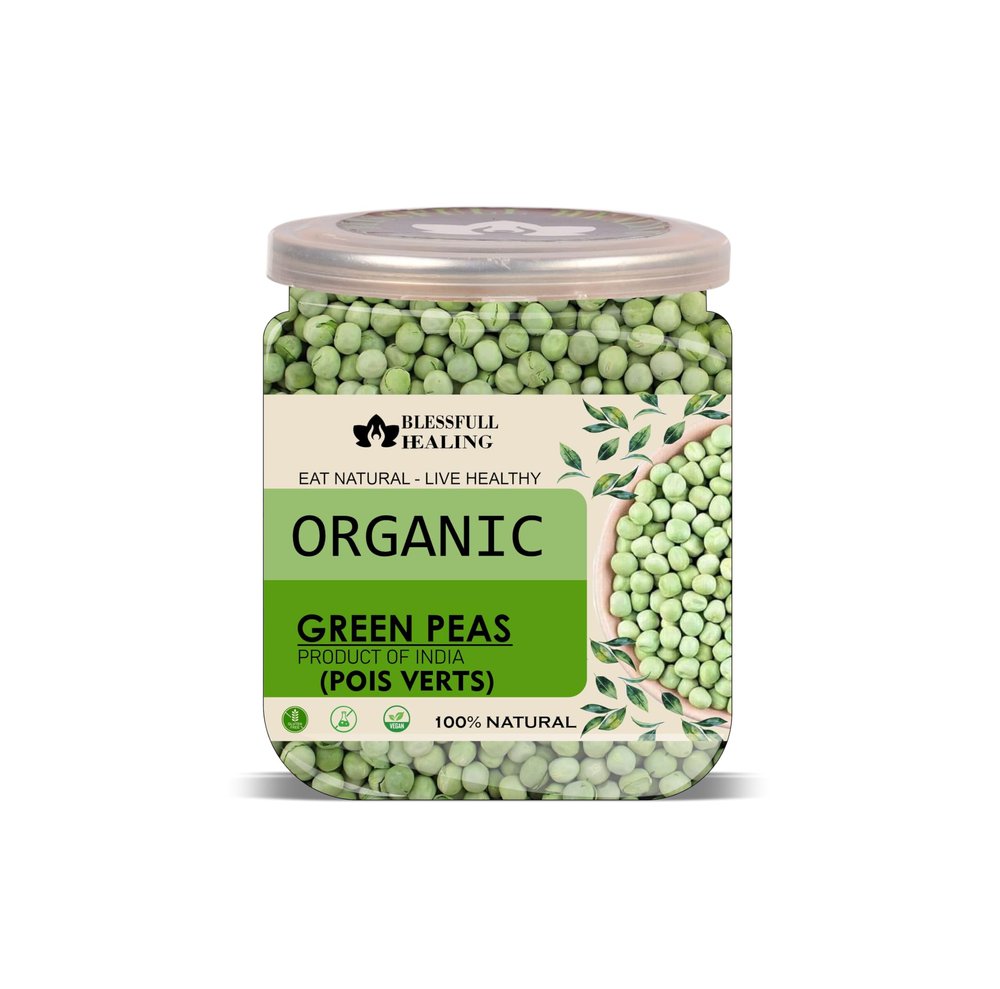 Blessfull Healing Organice GREEN PEAS 2 lb (907 Gram)