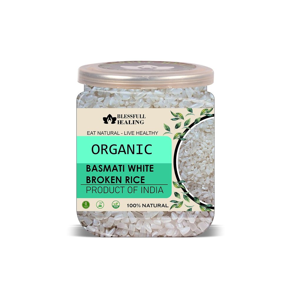 Blessfull Healing Organice BASMATI WHITE BROKEN RICE 1 lb (453 Gram)