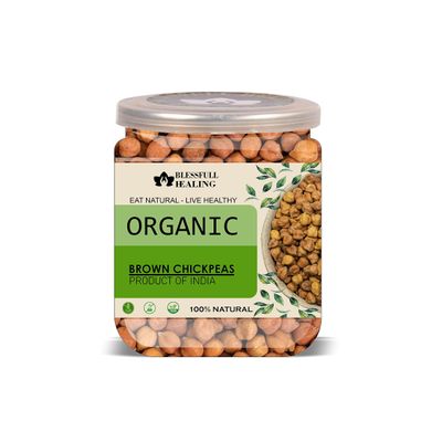 Blessfull Healing Organice BROWN CHICKPEAS 1 lb (453 Gram)
