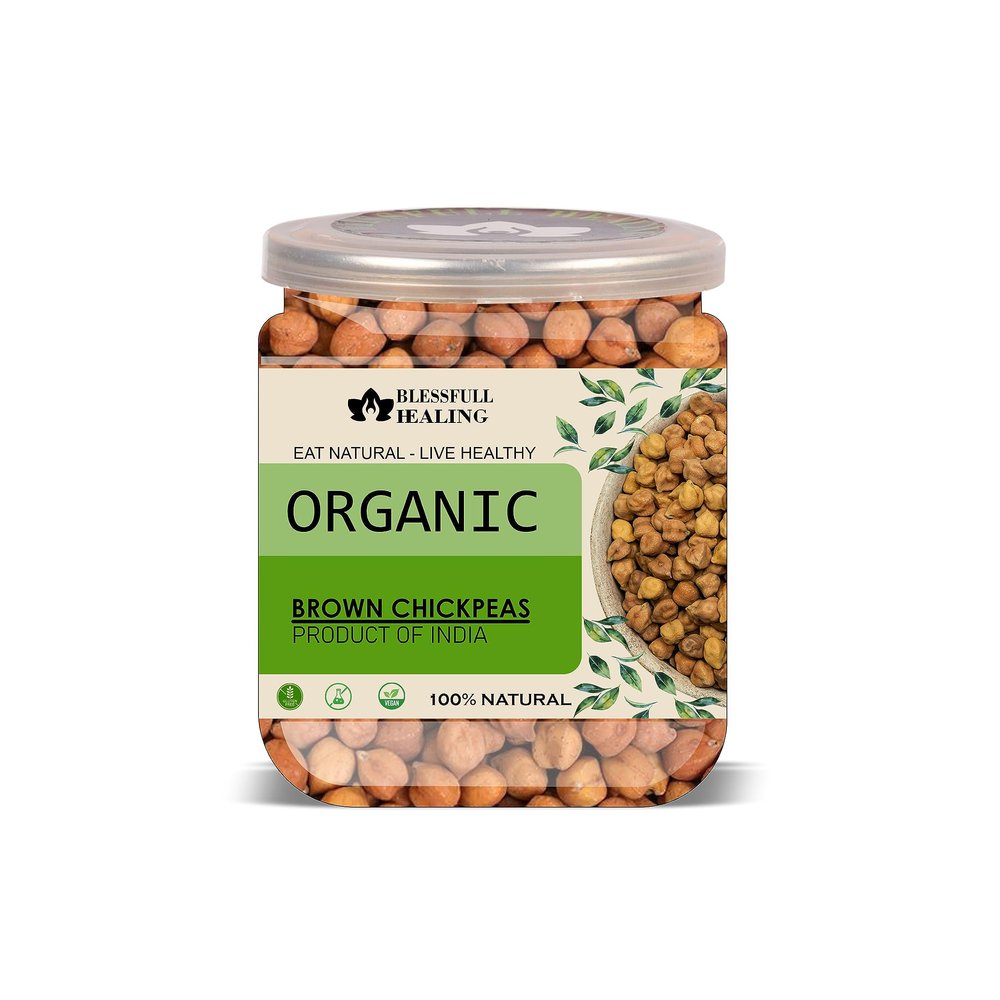 Blessfull Healing Organice BROWN CHICKPEAS 1 lb (453 Gram)