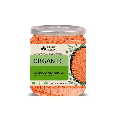 Blessfull Healing Organice MASOOR RED WHOLE 1 lb (453 Gram)