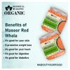 Blessfull Healing Organice MASOOR RED WHOLE 1 lb (453 Gram) view 2