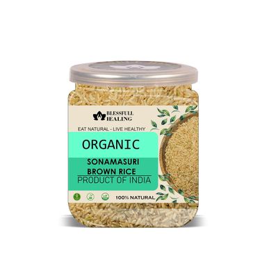 Blessfull Healing Organice SONAMASURI BROWN RICE 1 lb (453 Gram)