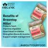 Blessfull Healing Organice BROWNTOP MILLET 2 lb (907 Gram) view 2