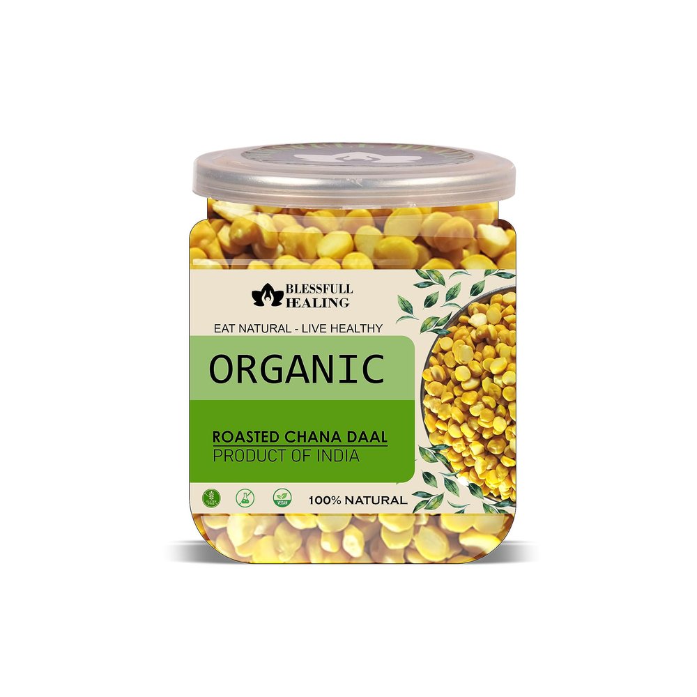 Blessfull Healing Organice ROASTED CHANA DAL 2 lb (907 Gram)