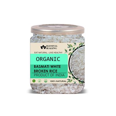 Blessfull Healing Organice BASMATI WHITE BROKEN RICE 2 lb (907 Gram)