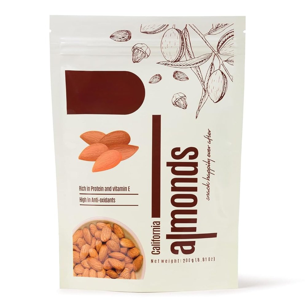 100% Pure Premium California Almonds, Raw Californian Almonds Dry Fruits badam in fresh,Dry Fruits High in Fiber & Boost Immunity Real Nuts - 250 Grams