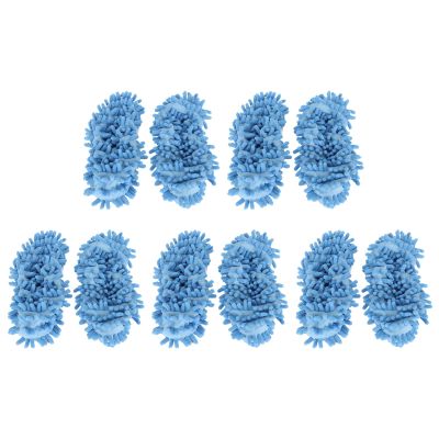 10Pcs Duster Mop Slippers Cover,Multi Function Duster Mop Slippers Shoes Cover,Chenille Mop Slippers,Washable Foot Socks,Floor Cleaning Tools for House Office Bathroom Kitchen