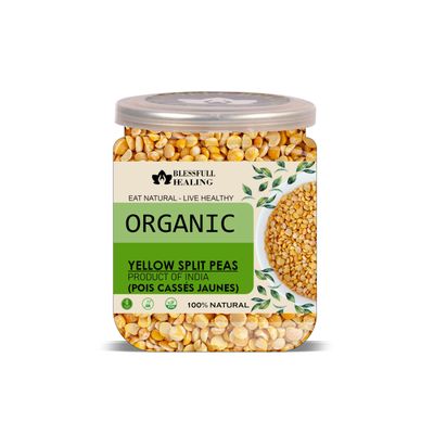 Blessfull Healing Organice YELLOW SPLIT PEAS 1 lb (453 Gram)