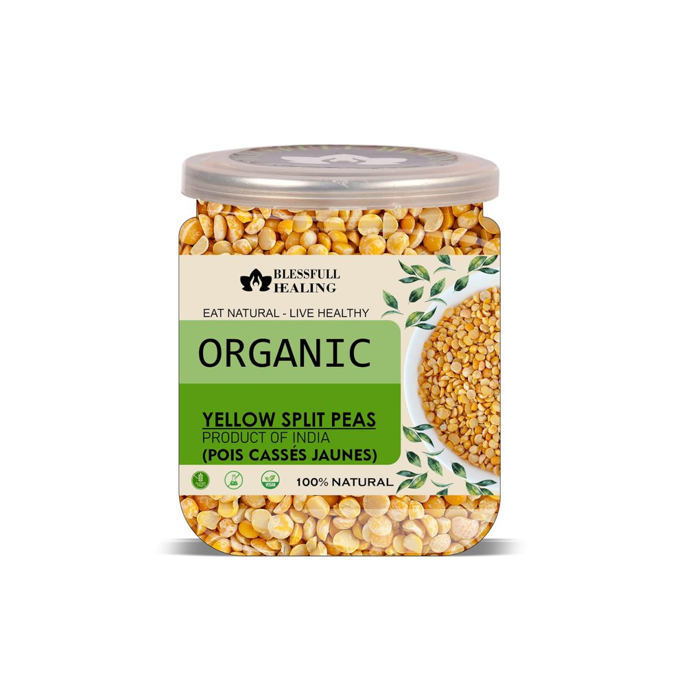 Blessfull Healing Organice YELLOW SPLIT PEAS 1 lb (453 Gram)