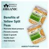 Blessfull Healing Organice YELLOW SPLIT PEAS 1 lb (453 Gram) view 2
