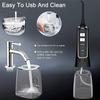aiqiua Water Flosser Cordless Teeth Cleaner Dental Oral Irrigator Power Dental Flossers Waterproof Teeth Cleaner with Easy to Clean Portable Saves Space view 4