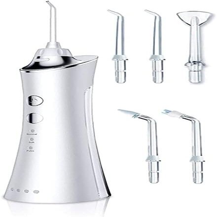 aiqiua Water Flosser Professional Cordless Rechargeable Dental Oral Irrigator Ultra Water Jet for Teeth Braces Care with Easy to Clean Portable Saves Space