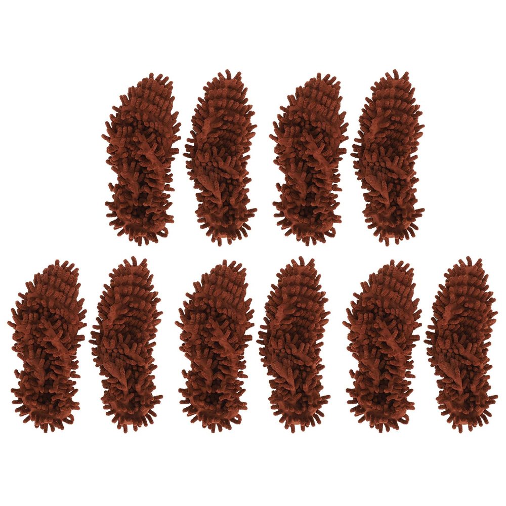 10Pcs Duster Mop Slippers Cover,Multi Function Duster Mop Slippers Shoes Cover,Chenille Mop Slippers,Washable Foot Socks,Floor Cleaning Tools for House Office Bathroom Kitchen