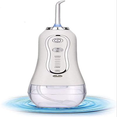 aiqiua Rechargeable Water Dental Flosser Cordless: Power Teeth Cleaner with USB Cable, Easy to Clean Portable Saves Space