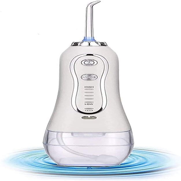 aiqiua Rechargeable Water Dental Flosser Cordless: Power Teeth Cleaner with USB Cable, Easy to Clean Portable Saves Space