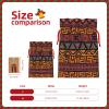 YQxwJL African Mud Cloth Tribal Print Drawstring Bags, Wedding Gift Bags, Candy Gift Bags, For Holiday Party Present Favor view 4