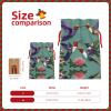 YQxwJL Flower Hummingbirds Embroiderys Print Drawstring Bags, Wedding Gift Bags, Candy Gift Bags, For Holiday Party Present Favor view 4