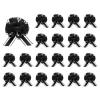 uxcell 20pcs Black Pull Bows 6.3 Inches Wide Large Organza Ribbon Gift Bows for Gift Wrapping Gift Baskets Decor Wedding Parties Birthday Florist Packaging and Decoration view 1
