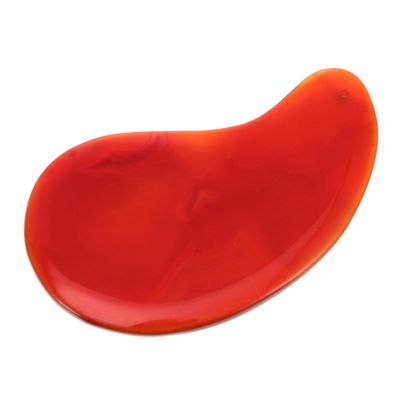 FOMIYES 1pc Large Red Agate Gua Scraping Plate Massage Tool for Facial Relaxation and Muscle Relief Smooth Edges for Skin Care and Relief
