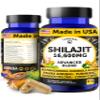 Lunakai USA Made Pure Shilajit Capsules with Ashwagandha, Rhodiola & Cordyceps - Extra Strength Shilajit Extract for Men & Women, 60ct view 1