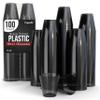 Exquisite Plastic Shot Glasses Disposable 100 Count 2 Oz Smokey Dark Tinted Black Shot Cups - Perfect Party Supplies for Party Cups - Cute Shot Glasses & Cool Shot Glasses view 1