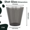 Exquisite Plastic Shot Glasses Disposable 100 Count 2 Oz Smokey Dark Tinted Black Shot Cups - Perfect Party Supplies for Party Cups - Cute Shot Glasses & Cool Shot Glasses view 3