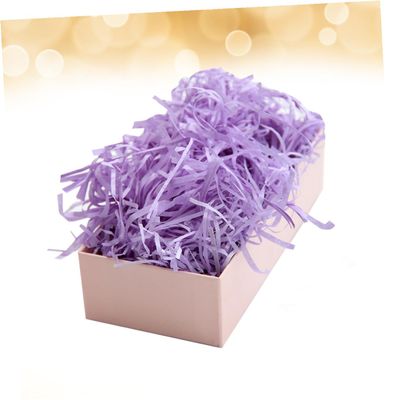 Beaupretty 1pack Pink Purple Raffia Grass Fillers for DIY Crafting and Wrapping Lightweight Paper Shredded Box Stuffing for Parties and Holidays