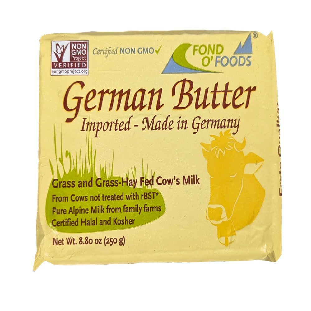 NineLife Basics Allgau Gressfed German Butter 8.8 oz (Pack of 8)