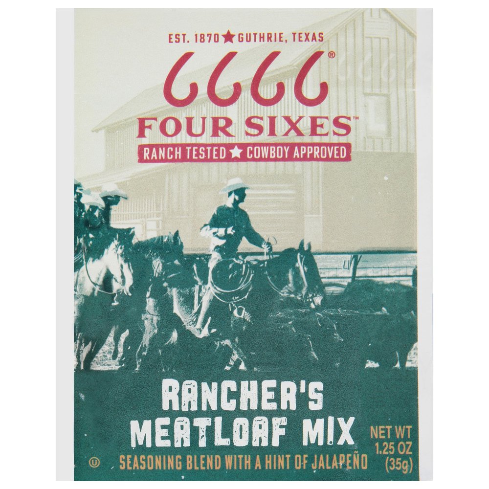 6666 Four Sixes Rancher's Meatloaf Seasoning Mix, 1.25 Ounce (Pack of 12)