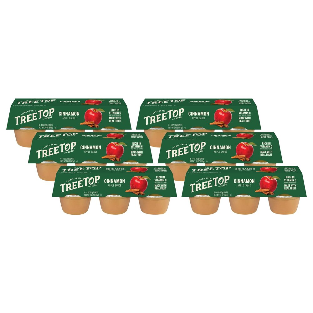 Tree Top Cinnamon Apple Sauce, 6 Count (Pack of 6)