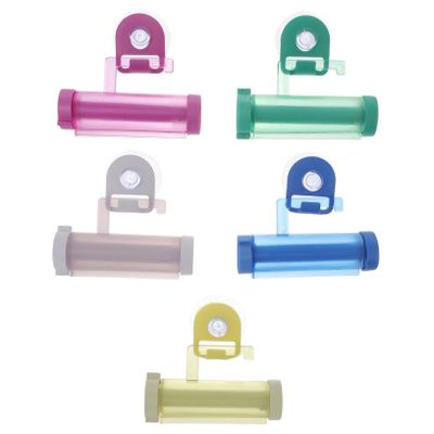 5Pcs Suction Cup Hanging Toothpaste Squeezer Plastic Manual Extruder