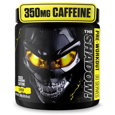 JNX SPORTS The Shadow! High Stim Preworkout | 350mg of Caffeine | Lemon 30 Servings | Electric Energy, Mental Focus & Superhuman Strength for Men & Women
