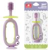 dearlomum 360 Baby Toothbrush with Suction Base,Toddler 12 Months up,Infant Oral Cleaner, Baby Tongue Cleaner,Food-Grade Silicone,Adjustable Safety Shield view 1