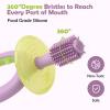 dearlomum 360 Baby Toothbrush with Suction Base,Toddler 12 Months up,Infant Oral Cleaner, Baby Tongue Cleaner,Food-Grade Silicone,Adjustable Safety Shield view 2