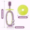 dearlomum 360 Baby Toothbrush with Suction Base,Toddler 12 Months up,Infant Oral Cleaner, Baby Tongue Cleaner,Food-Grade Silicone,Adjustable Safety Shield view 4
